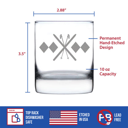 Double Black Diamond Rocks Glass (10.25 oz)