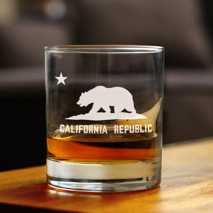 California Flag Rocks Glass (10.25 oz)