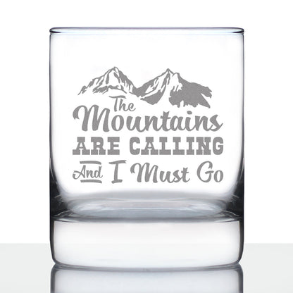 Mountains Are Calling Rocks Glass (10.25 oz)
