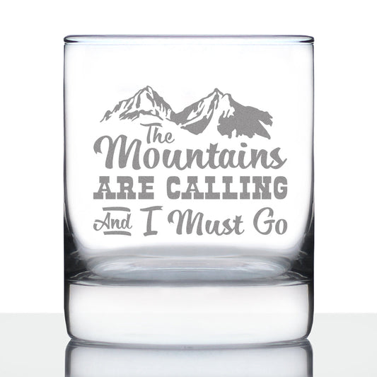 Mountains Are Calling Rocks Glass (10.25 oz)