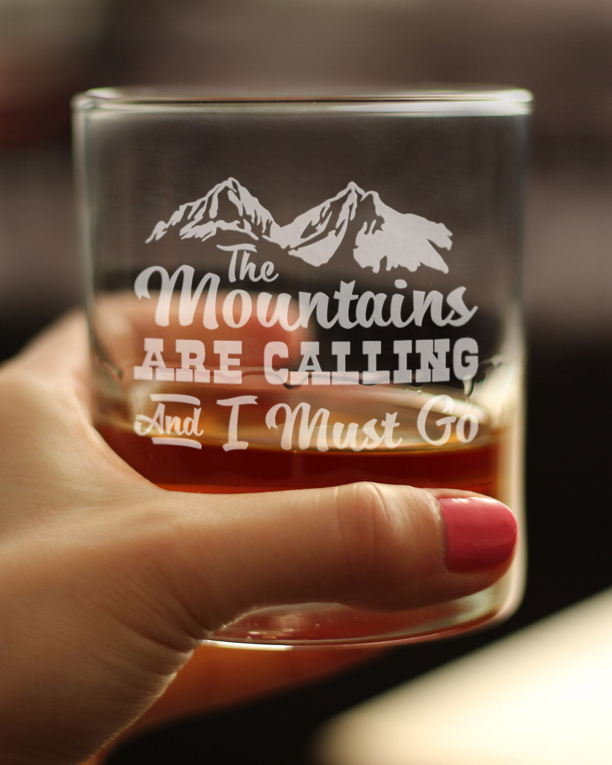 Mountains Are Calling Rocks Glass (10.25 oz)