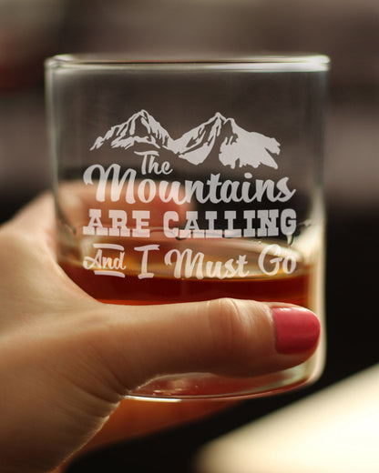 Mountains Are Calling Rocks Glass (10.25 oz)