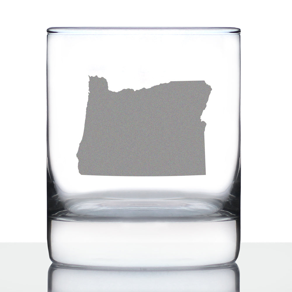 Oregon State Outline Rocks Glass (10.25 oz)