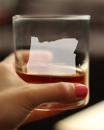 Oregon State Outline Rocks Glass (10.25 oz)