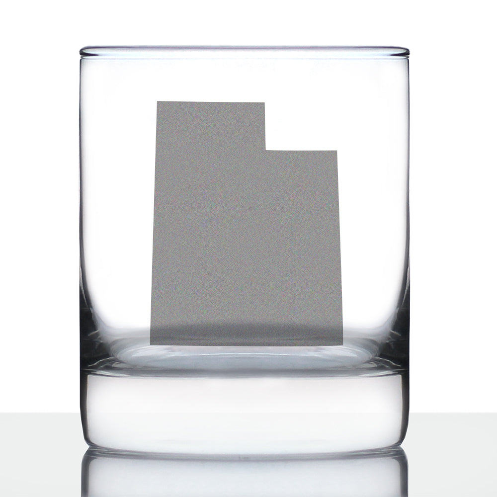 Utah State Outline Rocks Glass (10.25 oz)