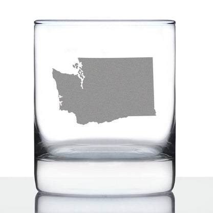Washington State Outline Rocks Glass (10.25 oz)