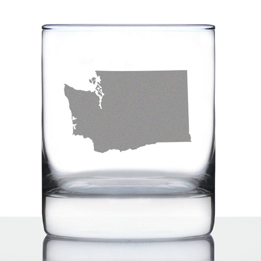 Washington State Outline Rocks Glass (10.25 oz)