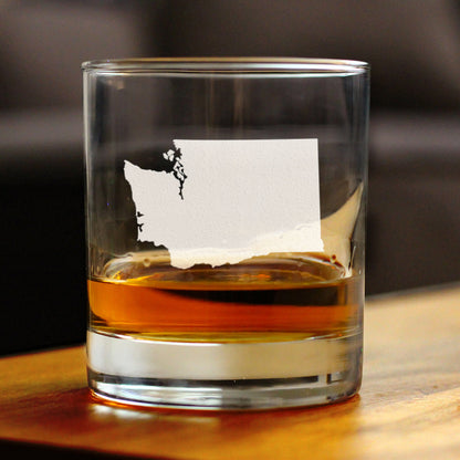 Washington State Outline Rocks Glass (10.25 oz)
