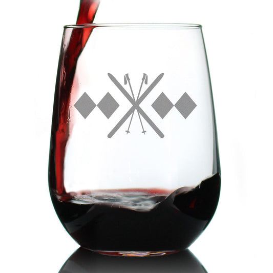 Double Black Diamond Stemless Wine Glass (17 oz)