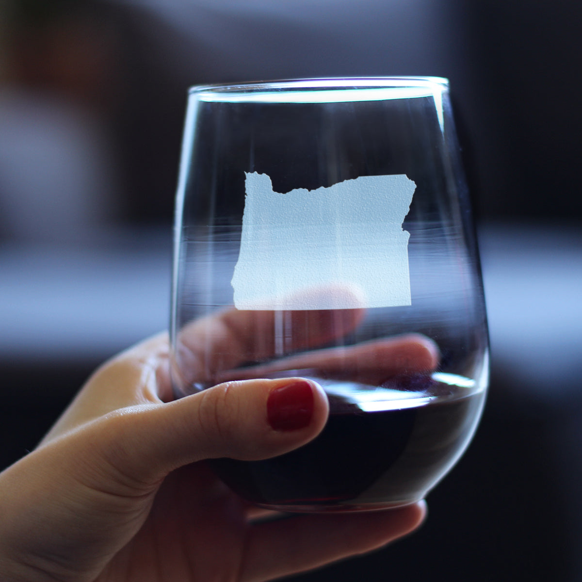 Oregon State Outline Stemless Wine Glass (17 oz)