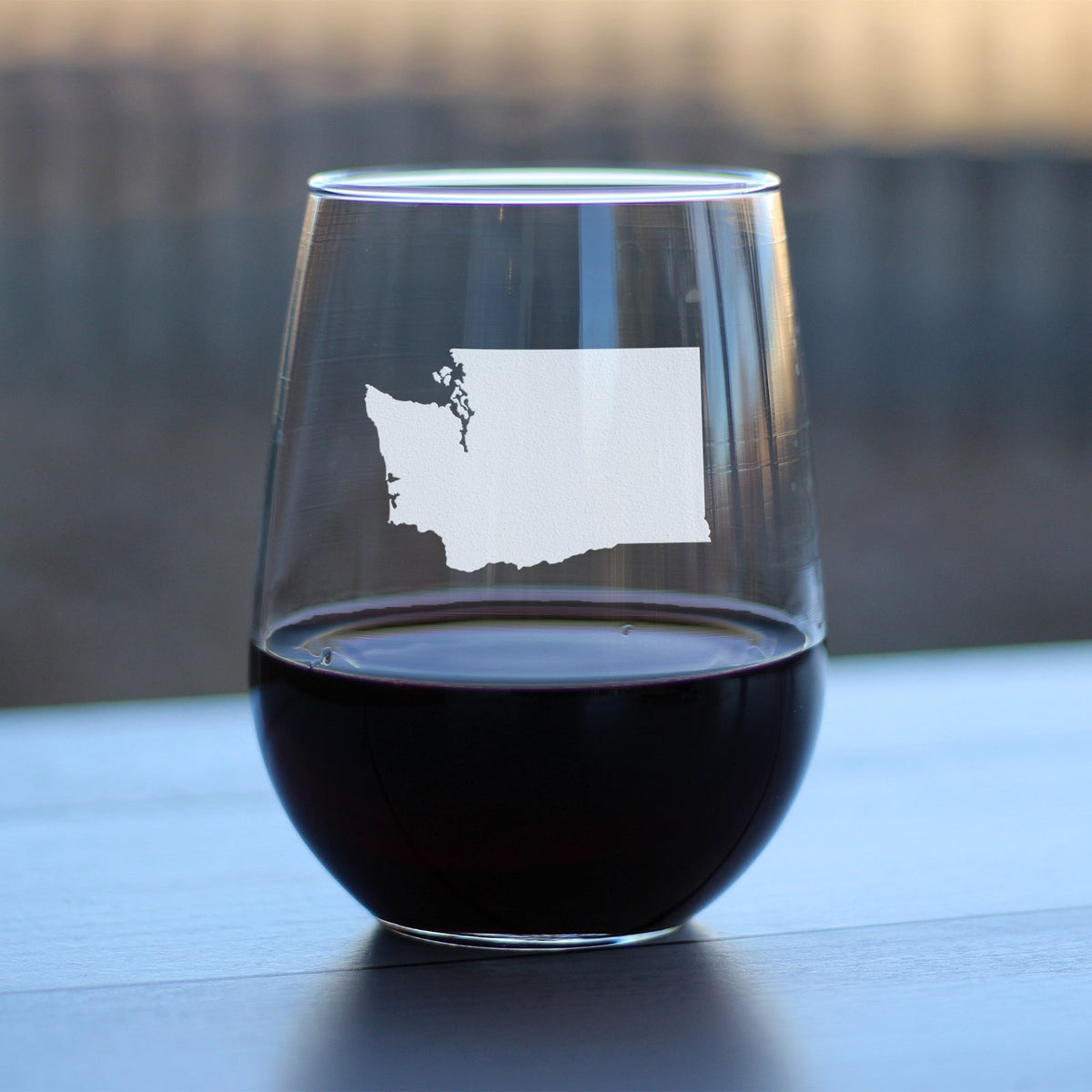 Washington State Outline Stemless Wine Glass (17 oz)
