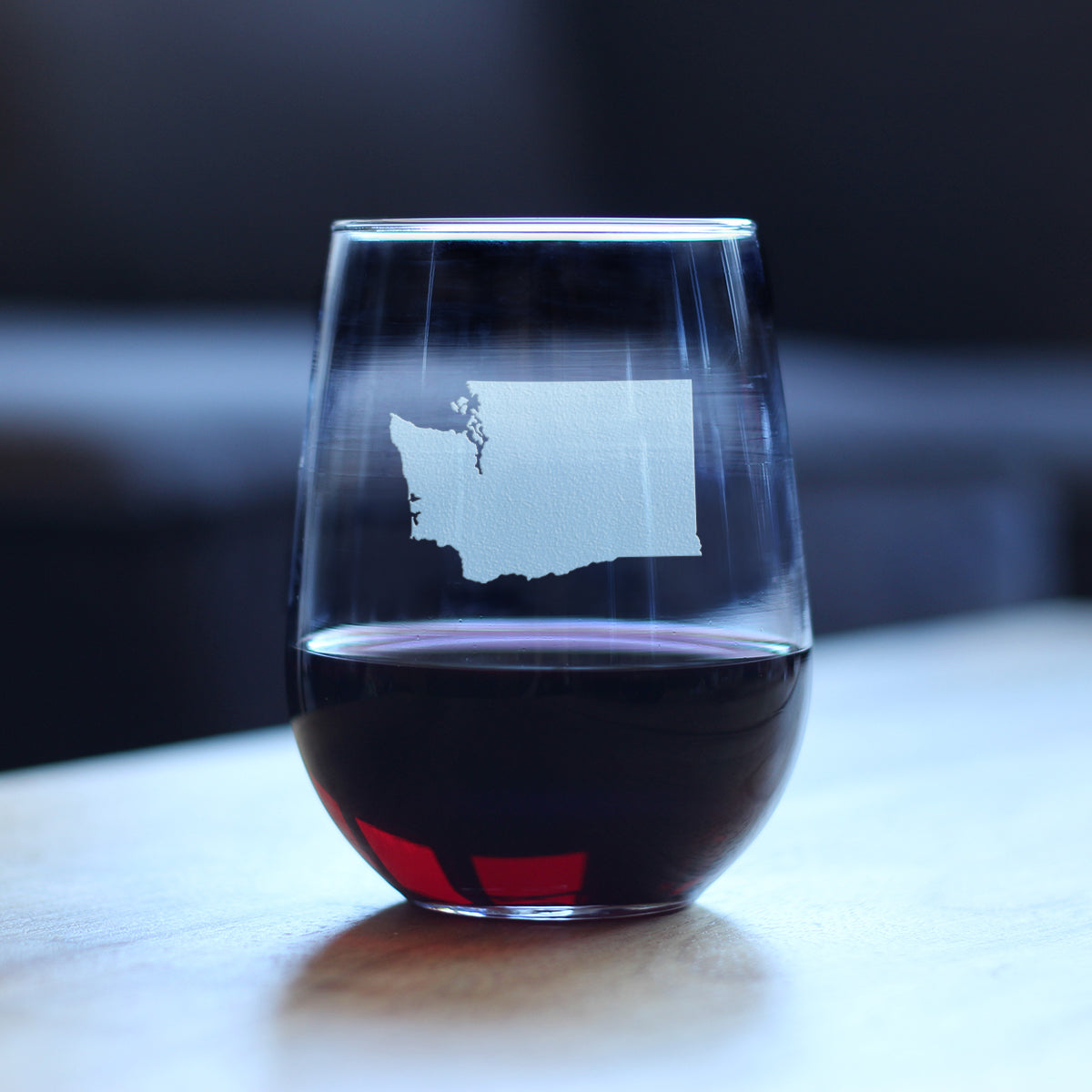 Washington State Outline Stemless Wine Glass (17 oz)