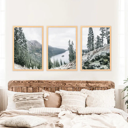 Lake Tahoe, Sierra Nevada. 3 Piece Wall Art