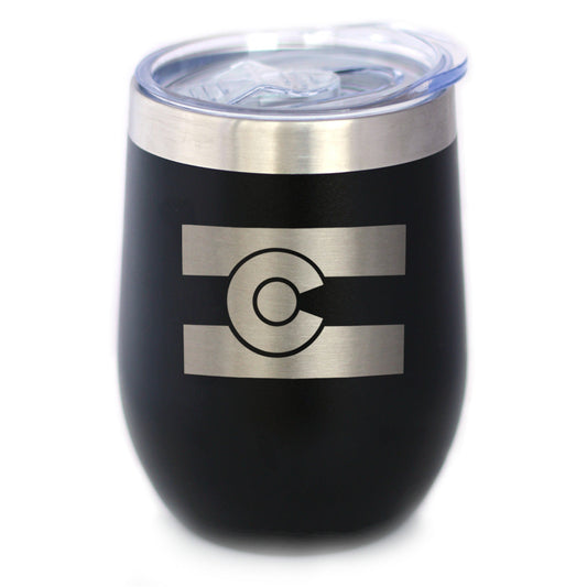 Colorado Flag Wine Tumbler (12 oz)