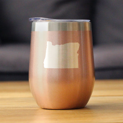 Oregon State Outline Wine Tumbler (12 oz)