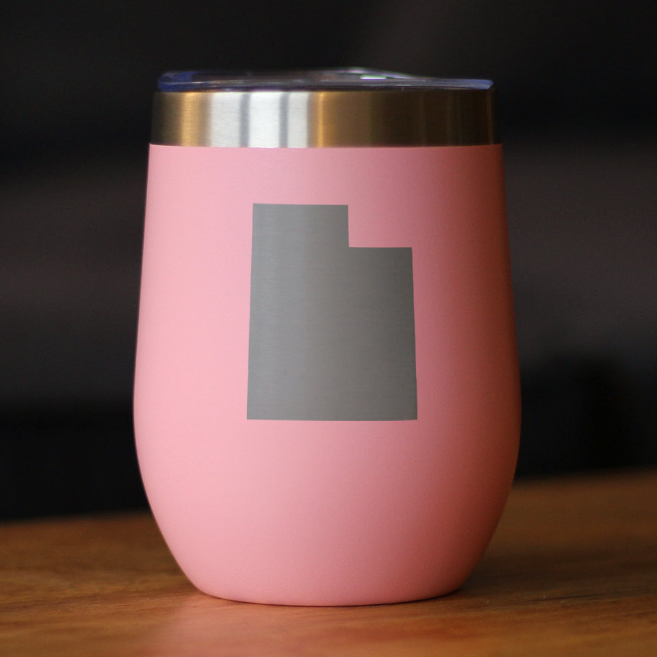 Utah State Outline Wine Tumbler (12 oz)