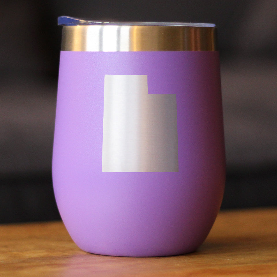 Utah State Outline Wine Tumbler (12 oz)