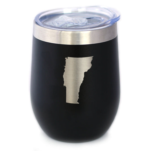 Vermont State Outline Wine Tumbler (12 oz)