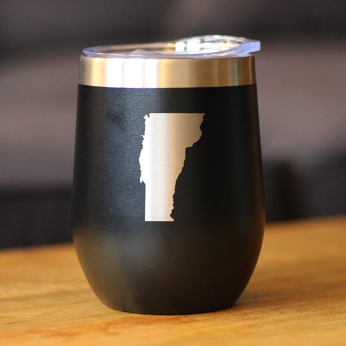 Vermont State Outline Wine Tumbler (12 oz)