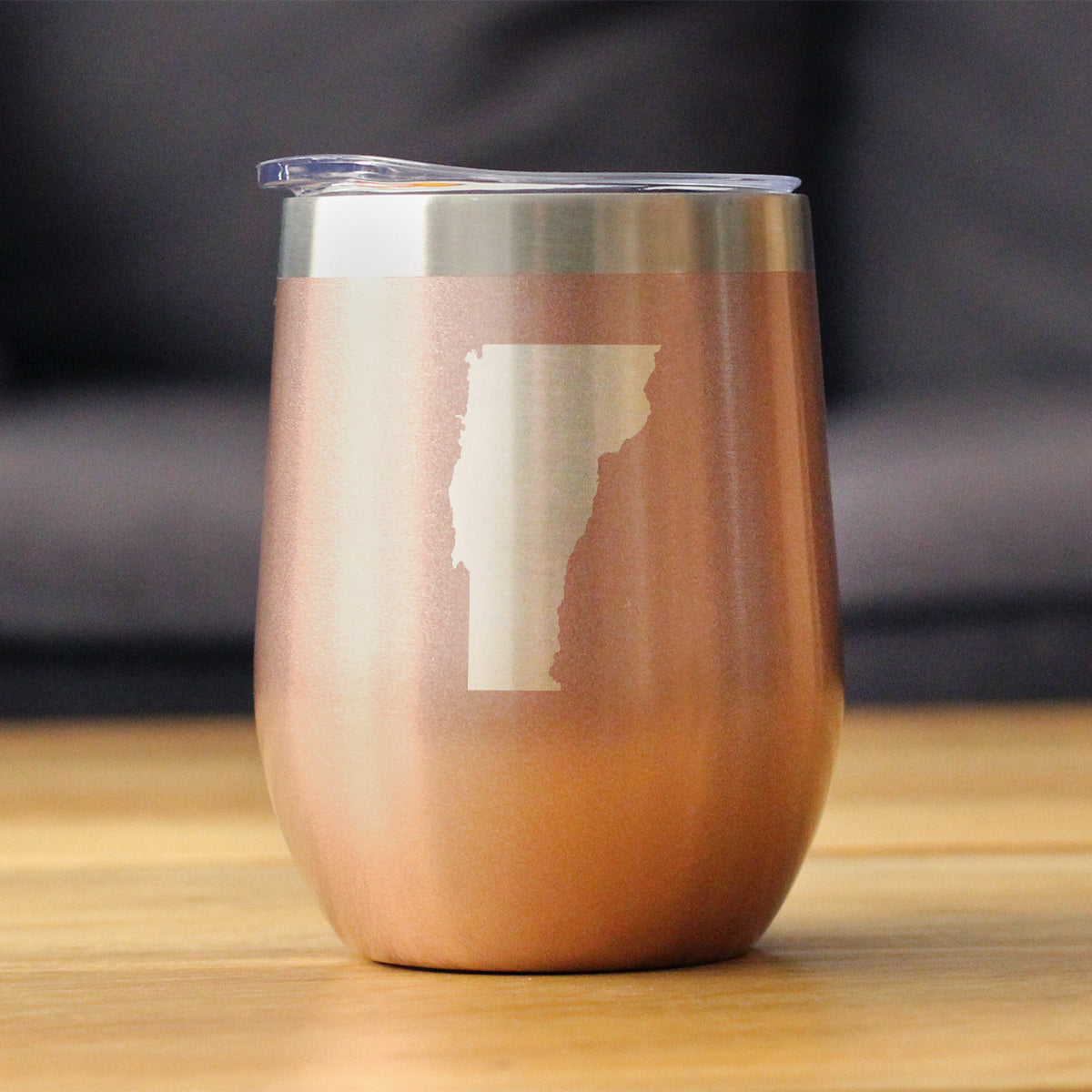 Vermont State Outline Wine Tumbler (12 oz)