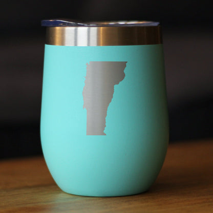 Vermont State Outline Wine Tumbler (12 oz)