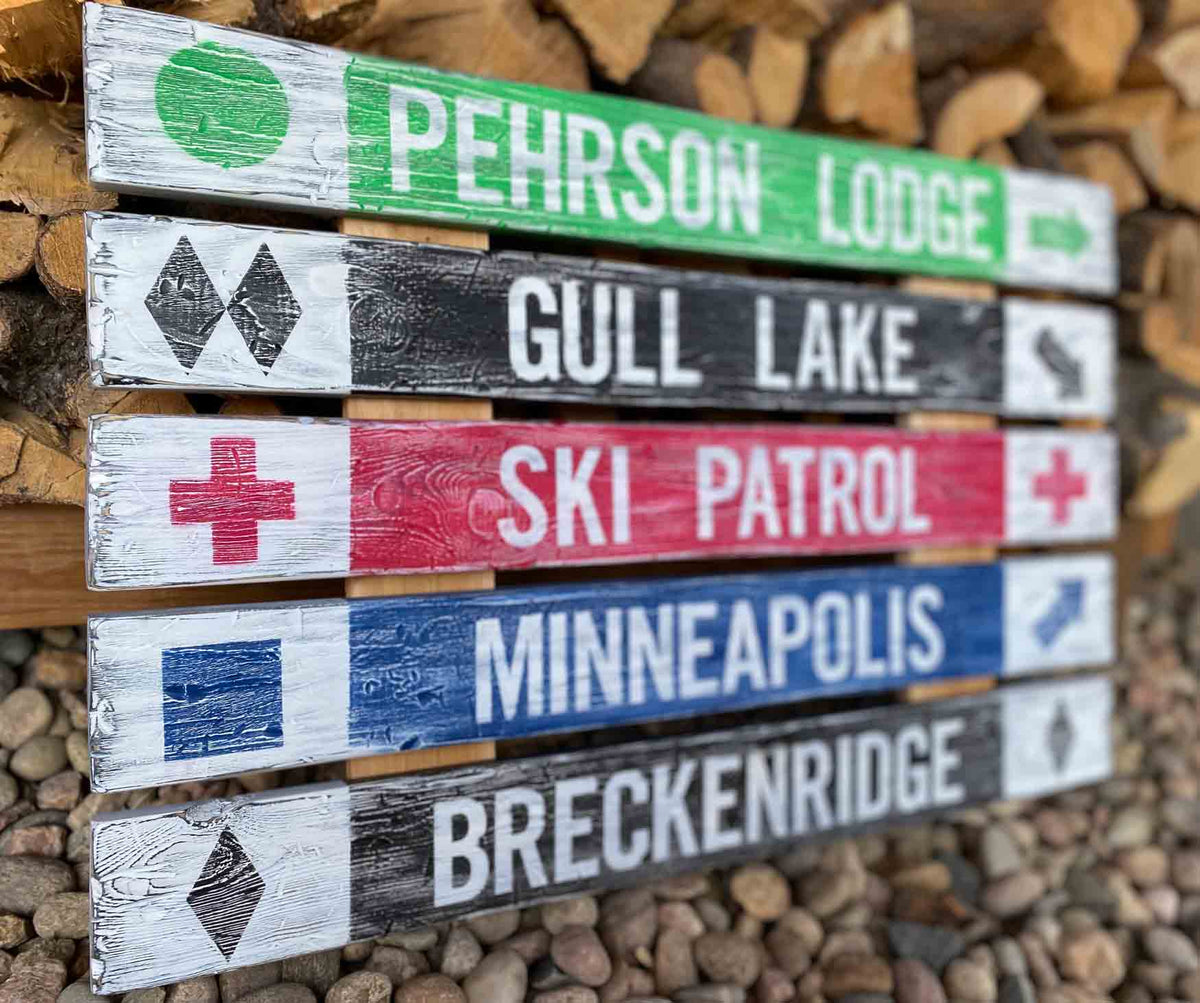 Personalized ski trail signs