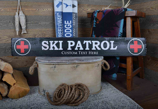 Personalized Ski Patrol Wood Sign