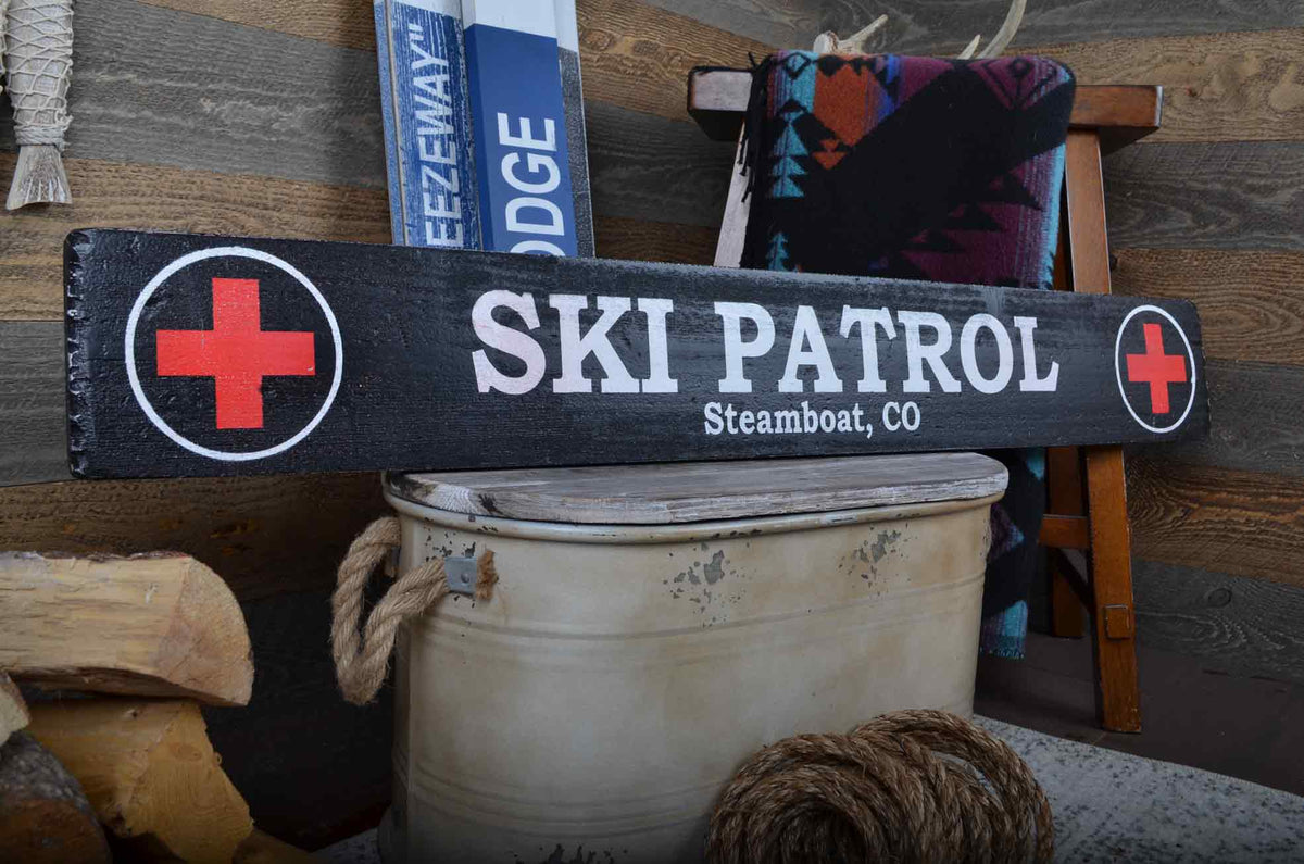 Personalized Ski Patrol Wood Sign