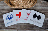 Personalized Set - Ski and Snowboard Drink Coasters