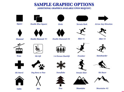 Personalized XL Ski and Snowboard Trail Signs, Mountain Cabin Decor