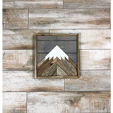 Mini Rustic Mountain Tops Wall Art 12X24 Inch