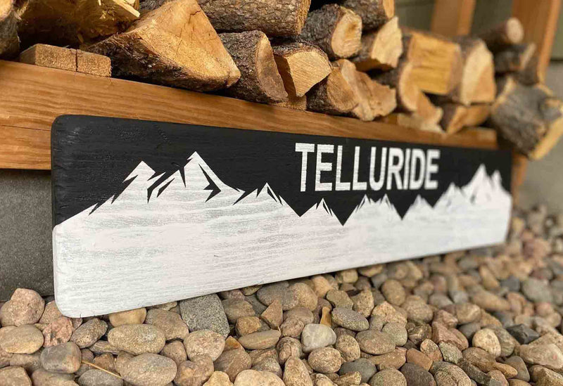 Personalized Mountain Graphic Signs Snowboard Ski