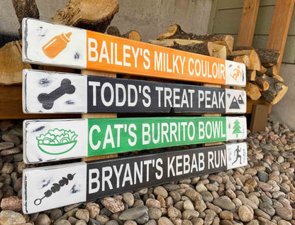 Personalized Custom Ski and Snowboard Trail Signs, Mountain Cabin Decor