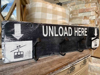 30" Custom Ski and Snowboard Cabin Coat Racks, hangers