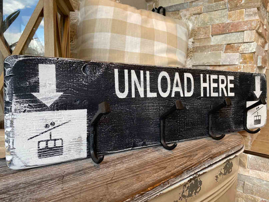 30" Custom Ski and Snowboard Cabin Coat Racks, hangers