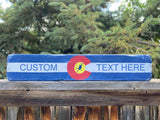 Custom Colorado State Flag Signs - Blue - Single Chair Studios