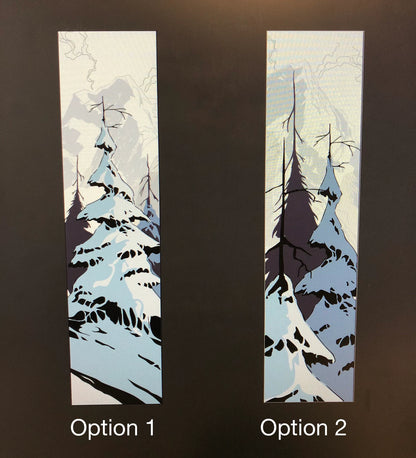 Winter Trees - Burned Wood Print Artwork